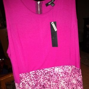 Pink and black dress